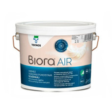 Водостійка водоємульсійна фарба для стін Biora Air, (Біла), 2.7 л