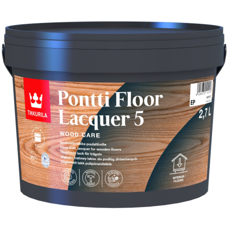 Лак для підлоги Tikkurila Pontti Floor 5, 0.9 л