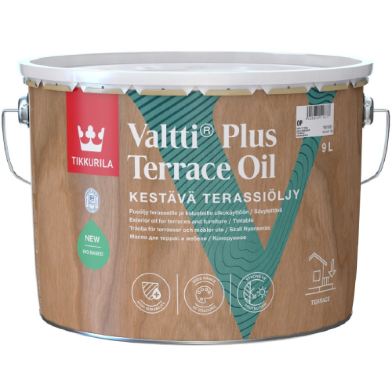 Олива екстер'єрна для дерева Tikkurila Valtti Plus Terrace Oil, 9 л